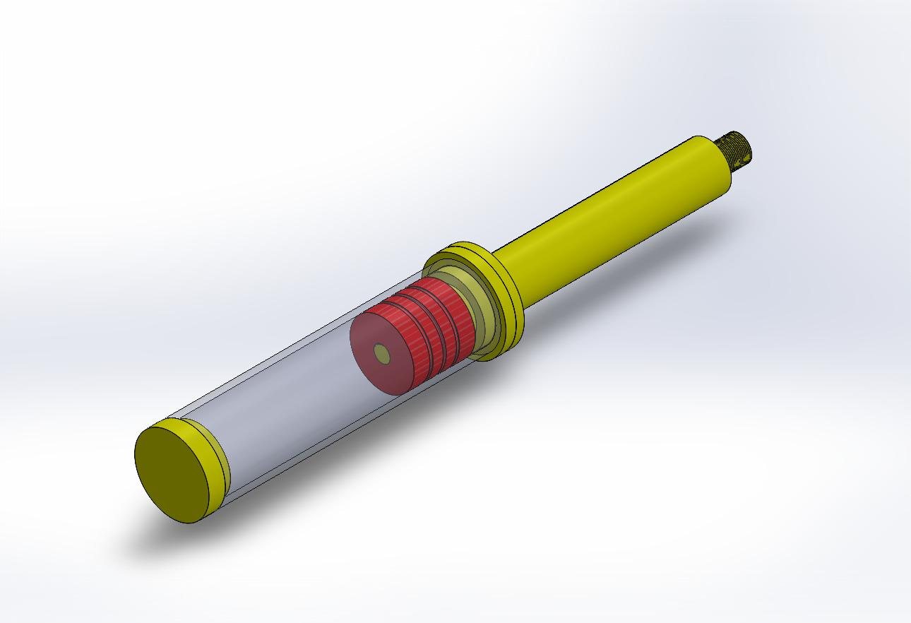 Hydraulic cylinder rod detail CAD