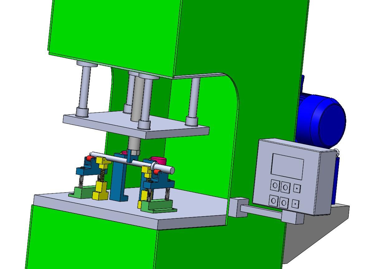 Hydraulic press mechanism detail CAD