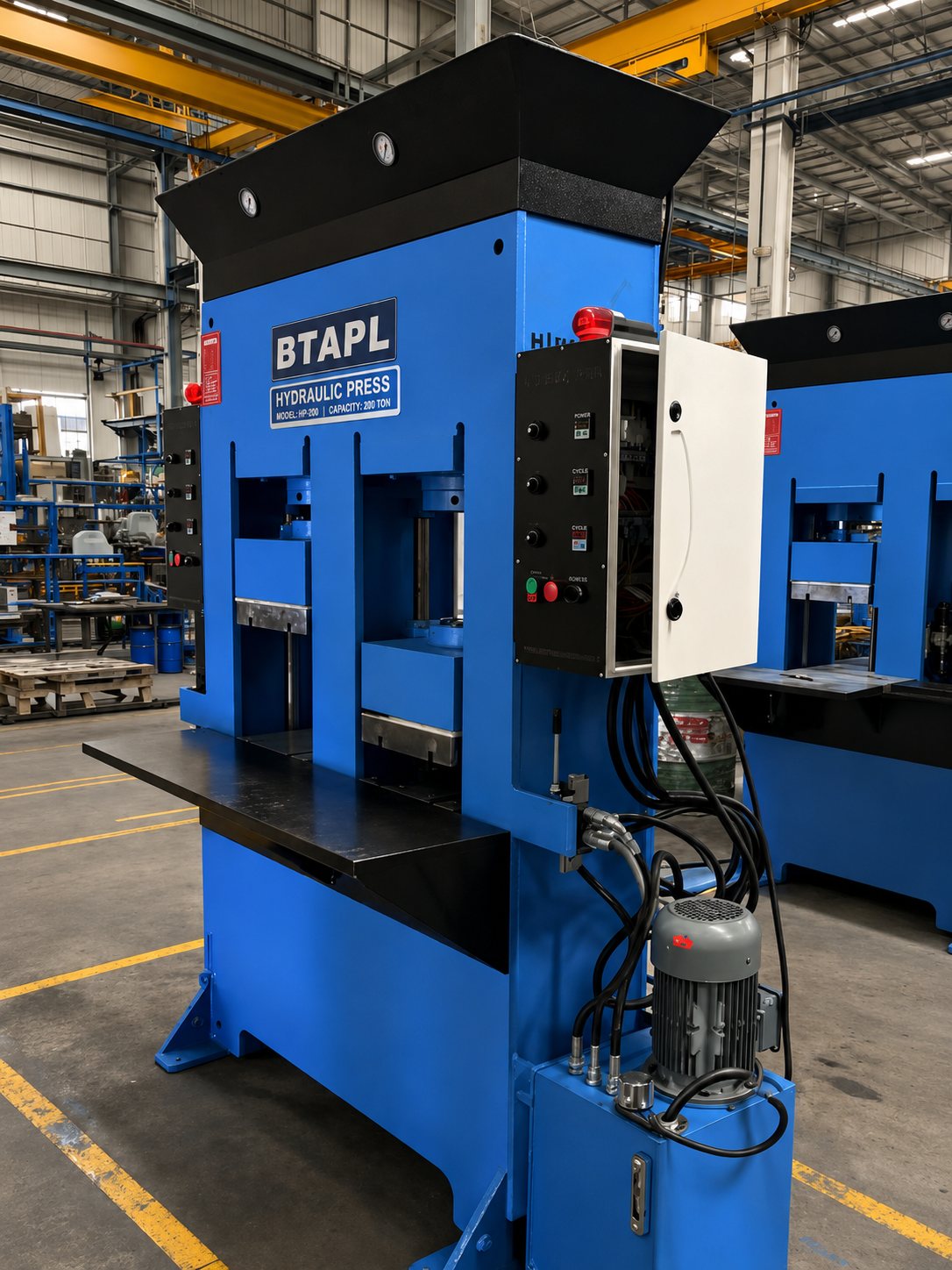 BTAPL hydraulic press on the shop floor