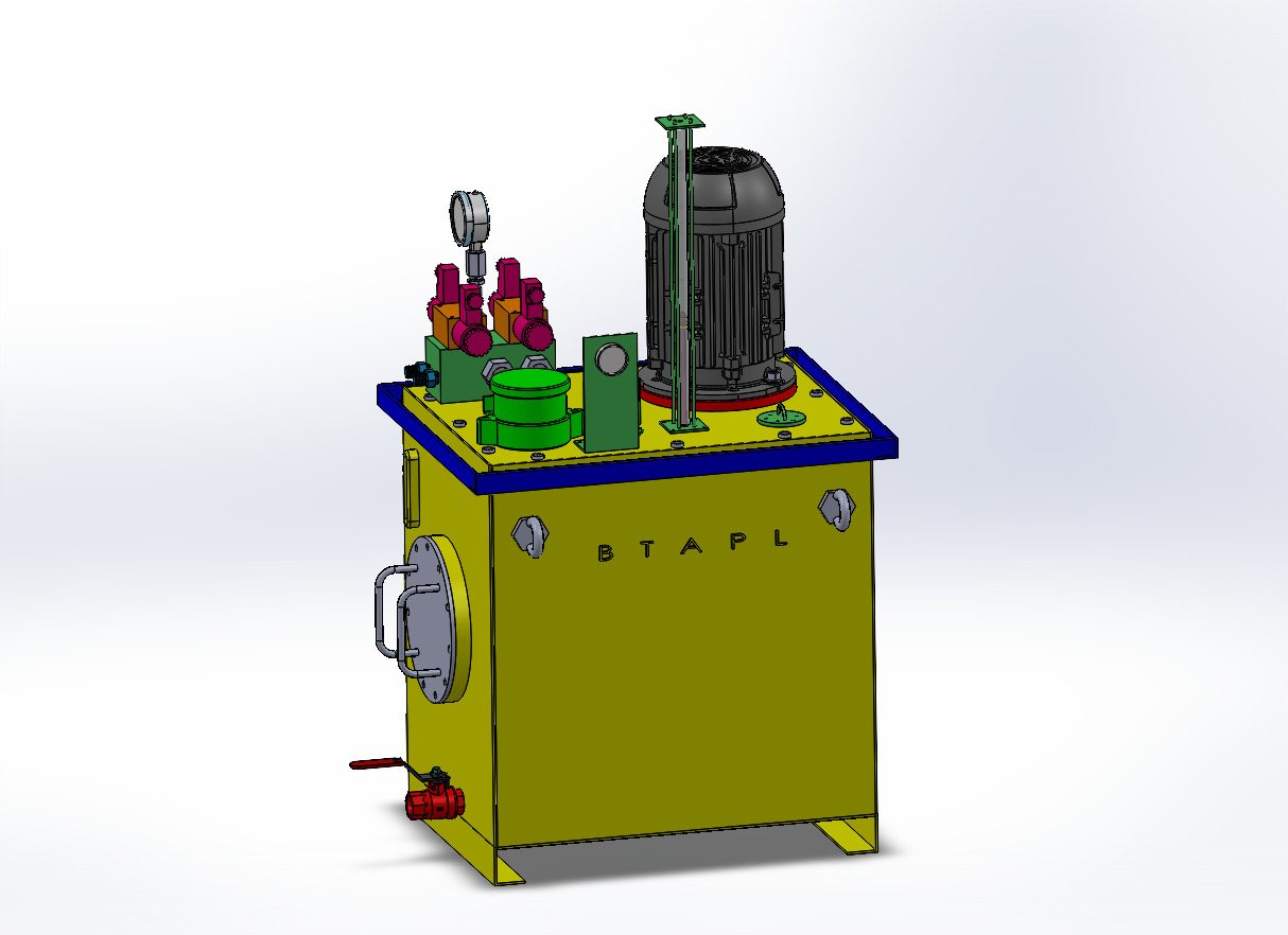 Hydraulic power pack CAD design